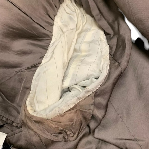 VINTAGE 90s CANALI LORO PIANA Men Blazer 110’s 56R Wool Brown Italy PINSTRIPES - Picture 10 of 12